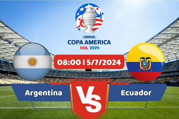 កំណត់អត្តសញ្ញាណ Argentina vs Ecuador 08:00 ថ្ងៃទី 5 ខែកក្កដា Copa America ឆ្នាំ 2024 – វគ្គពាក់កណ្តាលផ្តាច់ព្រ័ត្រ